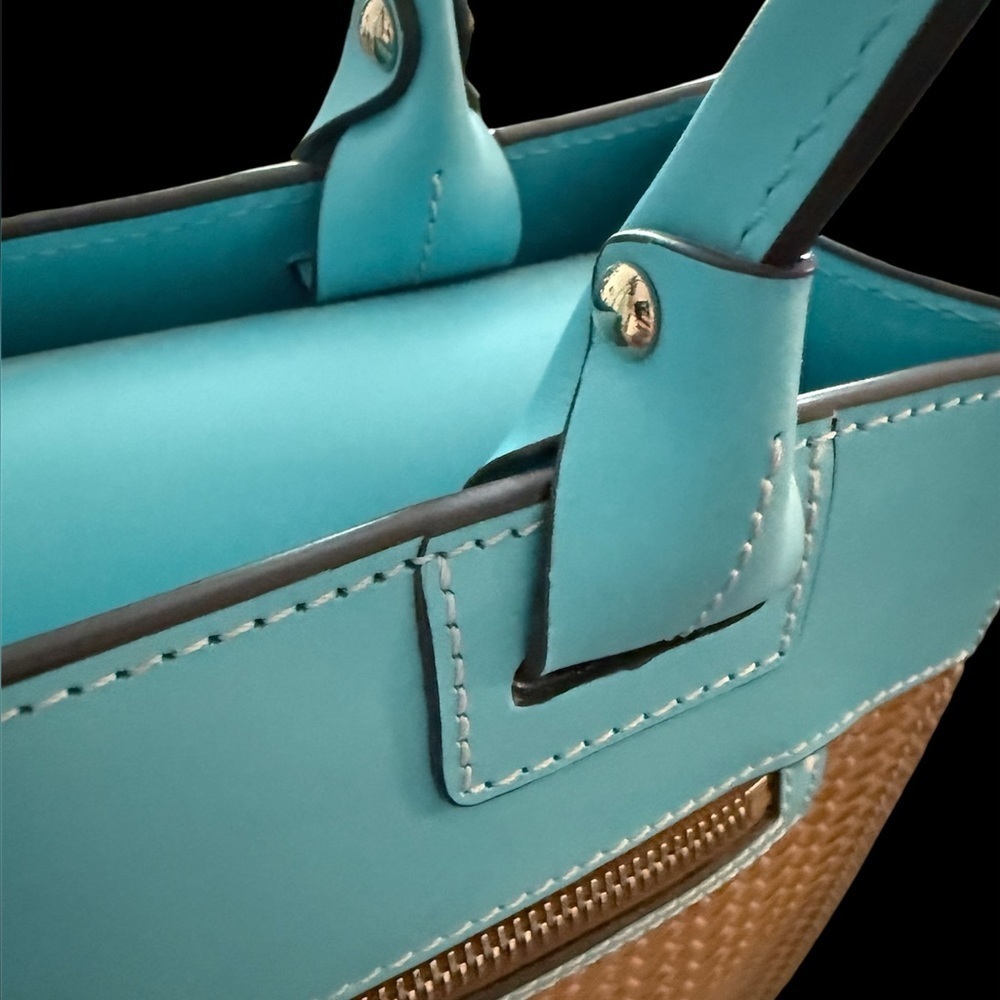 Dooney & Bourke Janine Straw Tote with Zipper | NWT - Picture 10 of 11